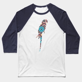 Parrot Silhouette with Pattern Baseball T-Shirt